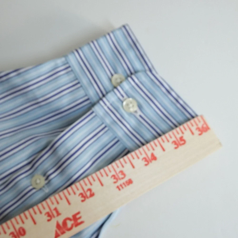 Polo Ralph Lauren XL Classic Fit Button Down Blue Striped 100% Cotton Mens